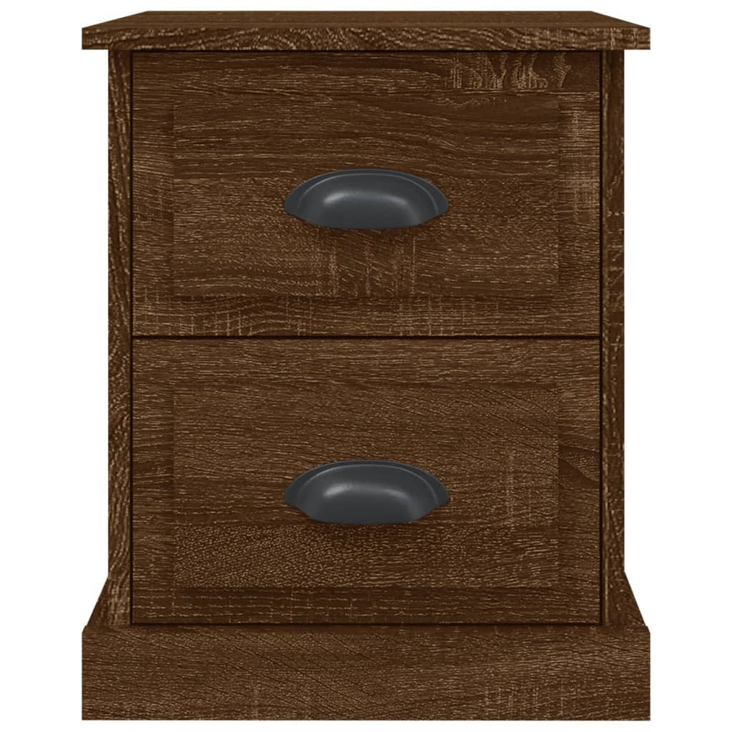 Bedside Cabinets 2 pcs Brown Oak 39x39x47.5 cm Engineered Wood