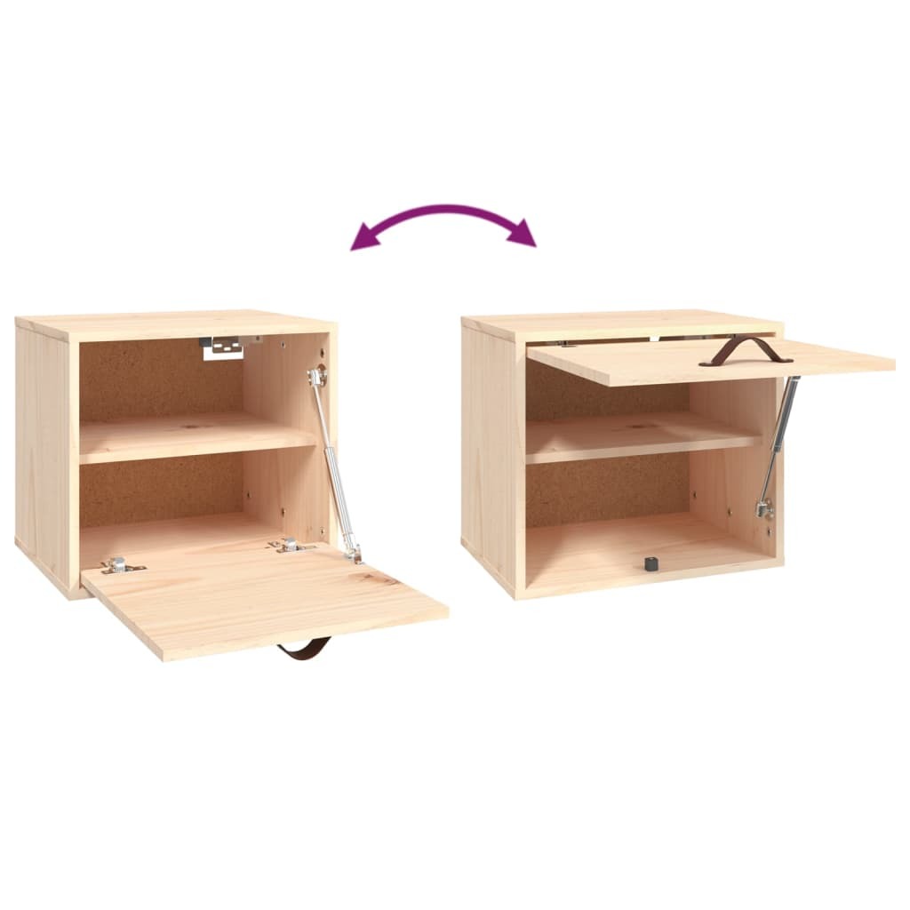 Wall Cabinet 40x30x35 cm Solid Wood Pine
