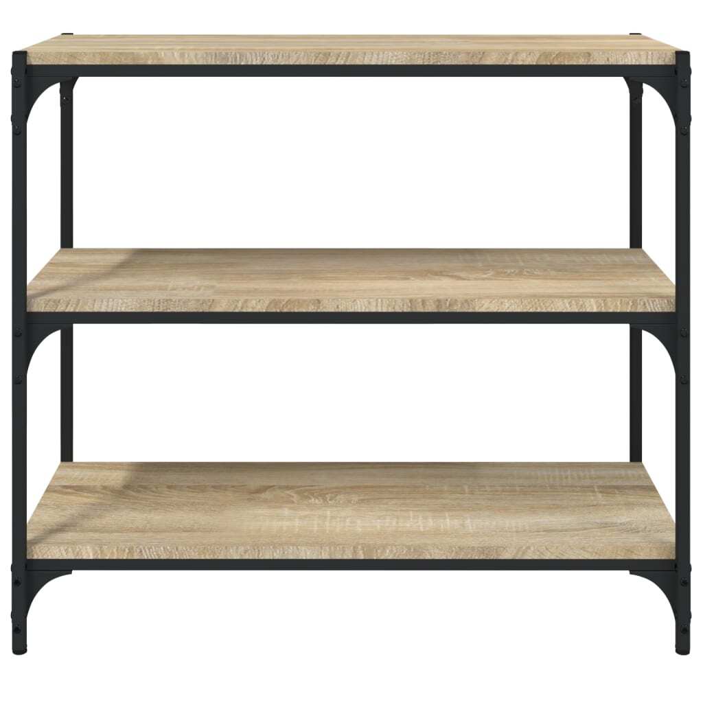 Book Cabinet Sonoma Oak 80x33x70.5 cm Engineered Wood and Steel