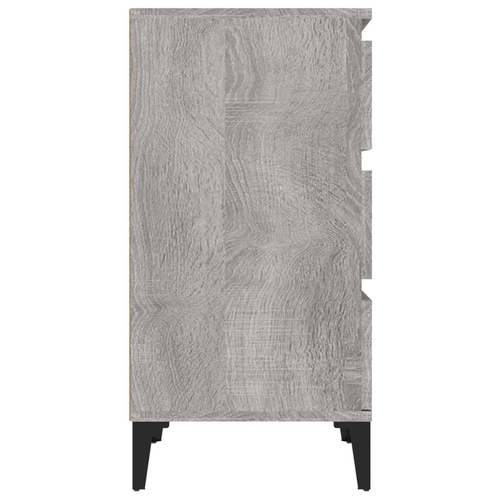 Bedside Cabinet Grey Sonoma 40x35x70 cm Engineered Wood