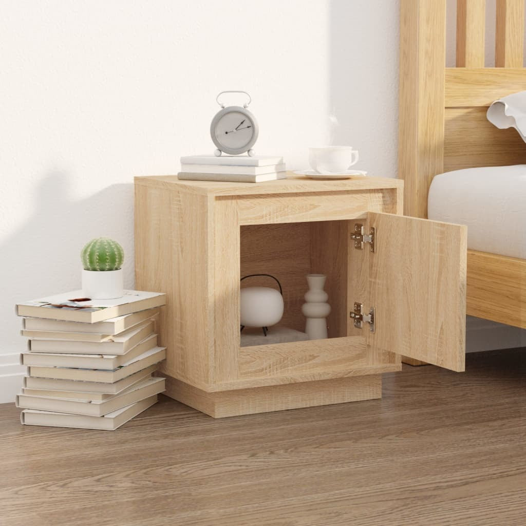 Bedside Cabinet Sonoma Oak 44x35x45 cm Engineered Wood