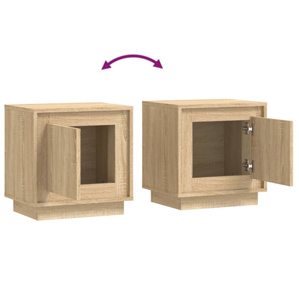 Bedside Cabinet Sonoma Oak 44x35x45 cm Engineered Wood