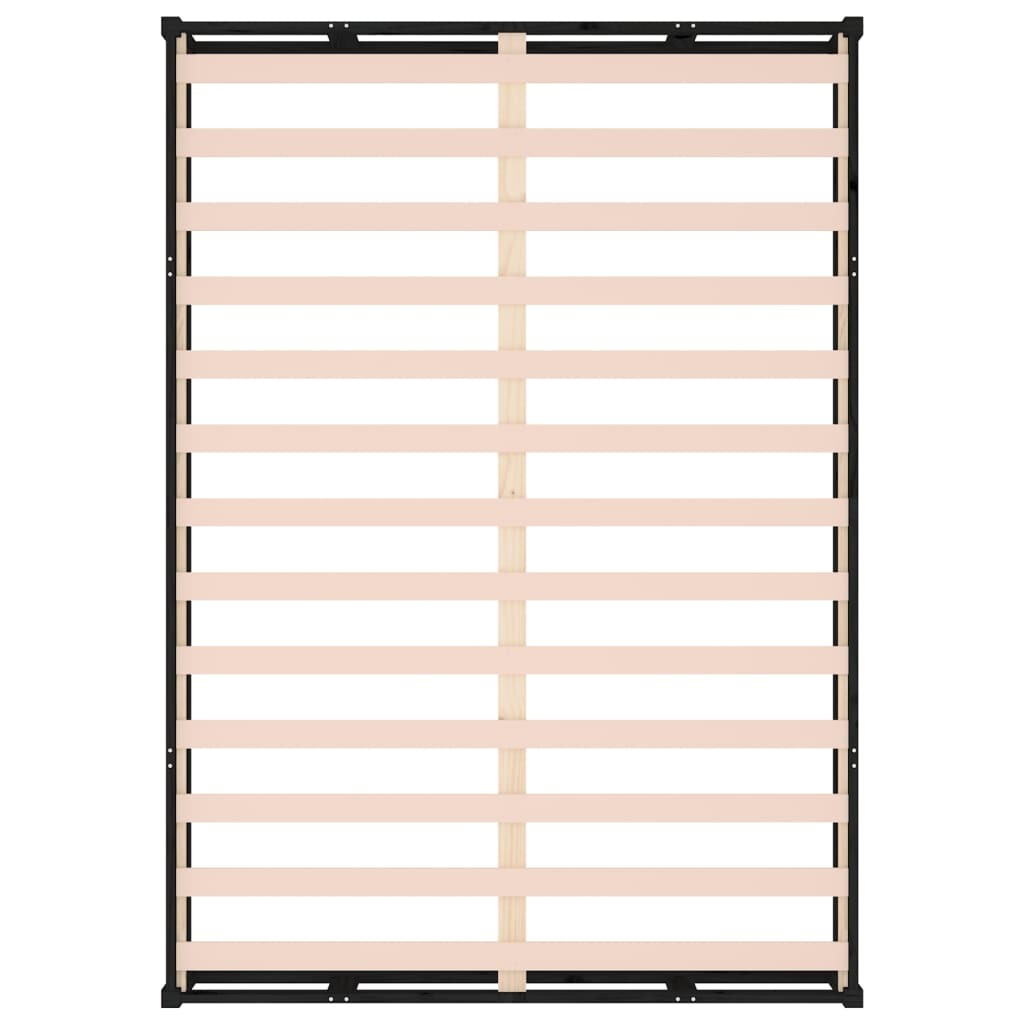 Bed Frame without Mattress Black 200x200 cm Solid Wood