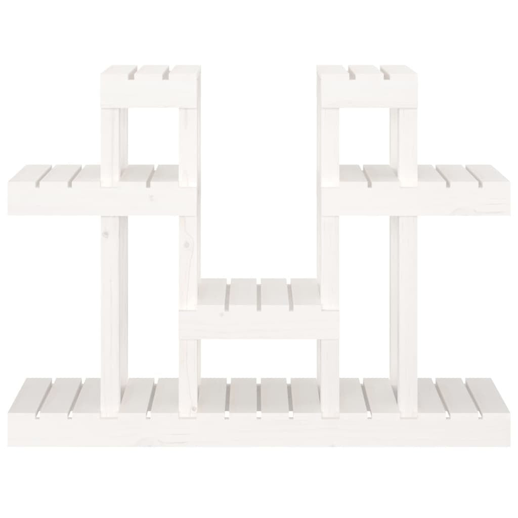 Plant Stand White 104.5x25x77.5 cm Solid Wood Pine