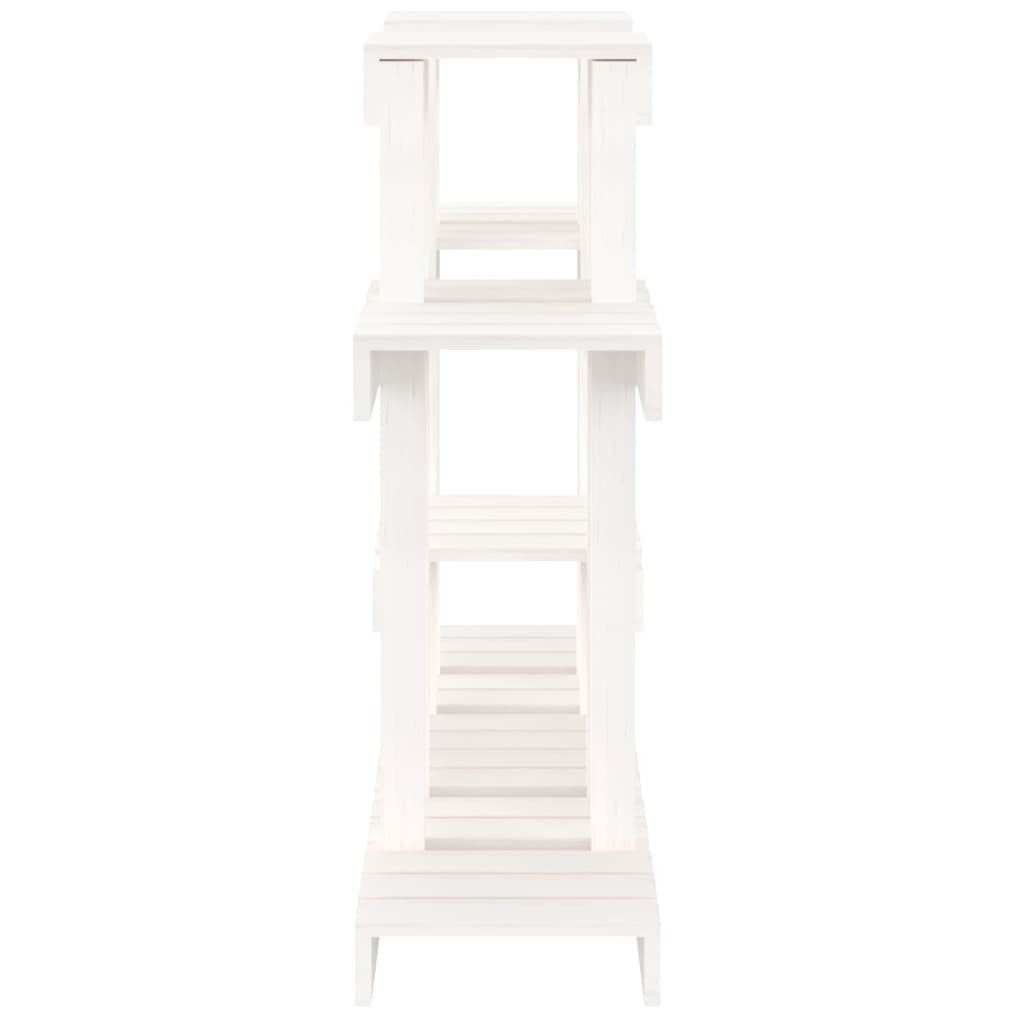 Plant Stand White 104.5x25x77.5 cm Solid Wood Pine