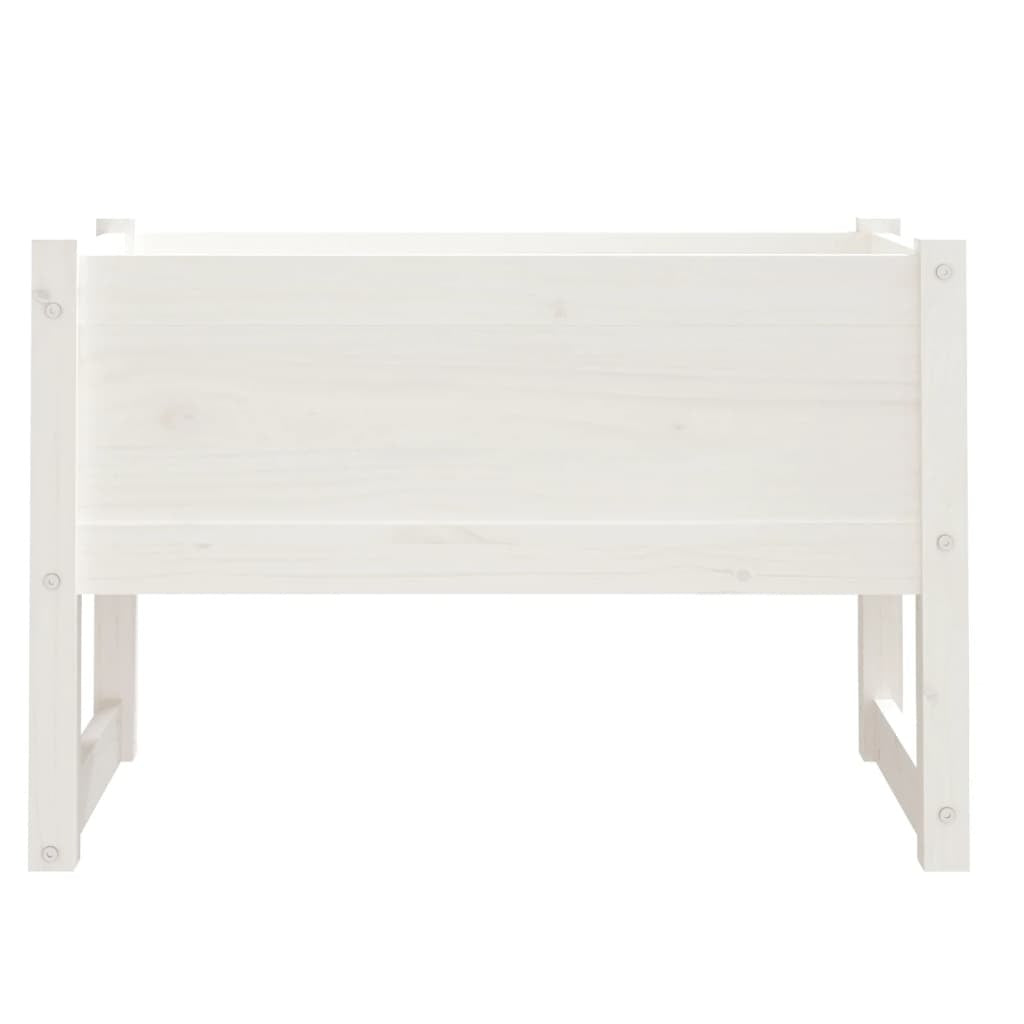 Planter White 78x40x52 cm Solid Wood Pine