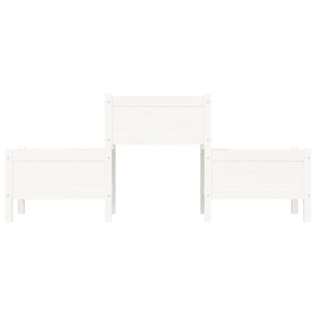 Planter White 178.5x44x75 cm Solid Wood Pine