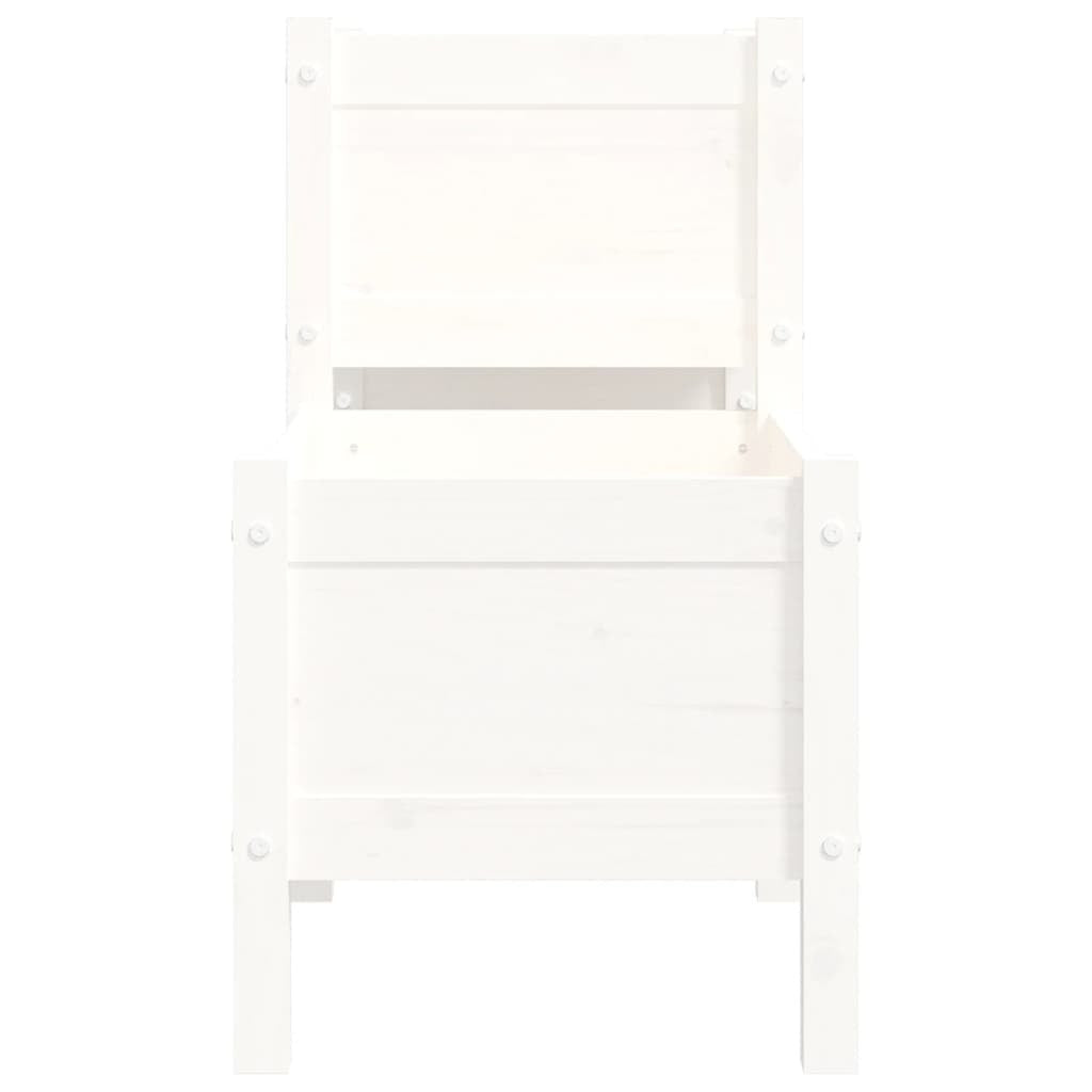 Planter White 178.5x44x75 cm Solid Wood Pine