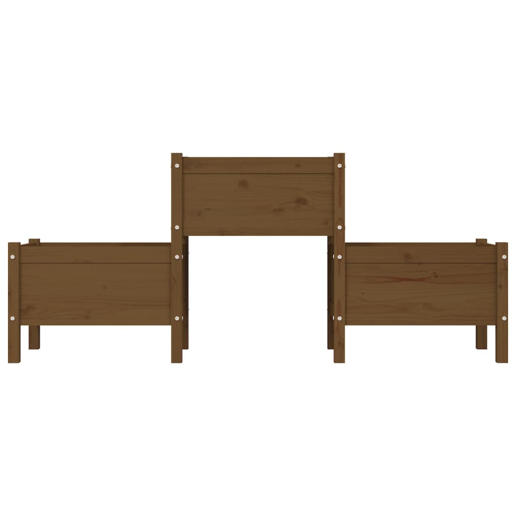 Planter Honey Brown 178.5x44x75 cm Solid Wood Pine