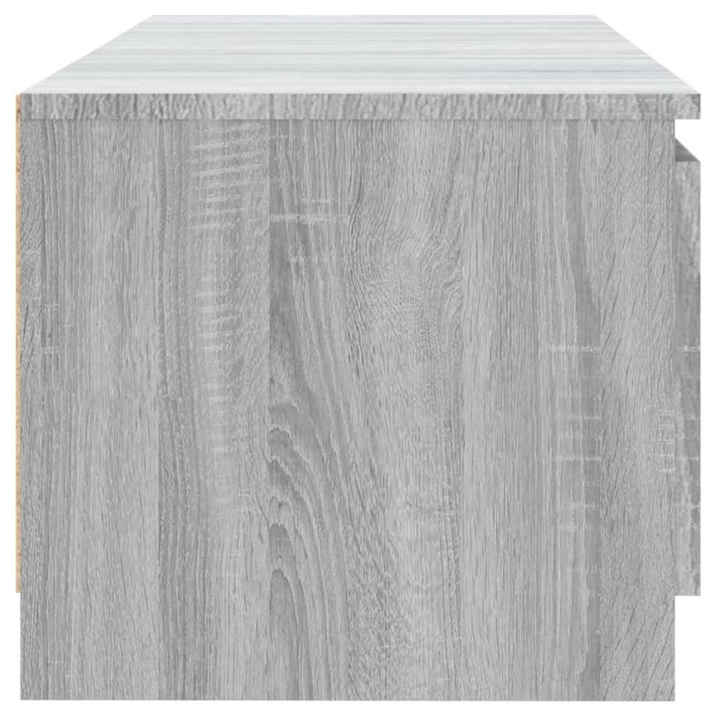 TV Cabinet with LED Lights Grey Sonoma 140x40x36 cm