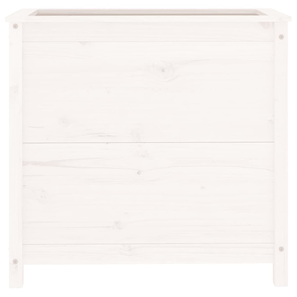 Garden Planter White 82.5x40x78 cm Solid Wood Pine