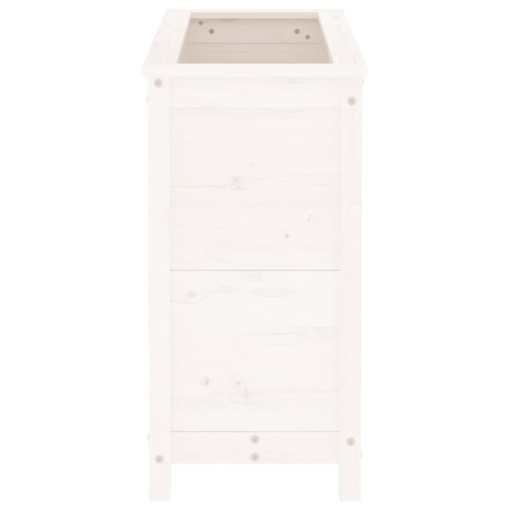 Garden Planter White 82.5x40x78 cm Solid Wood Pine