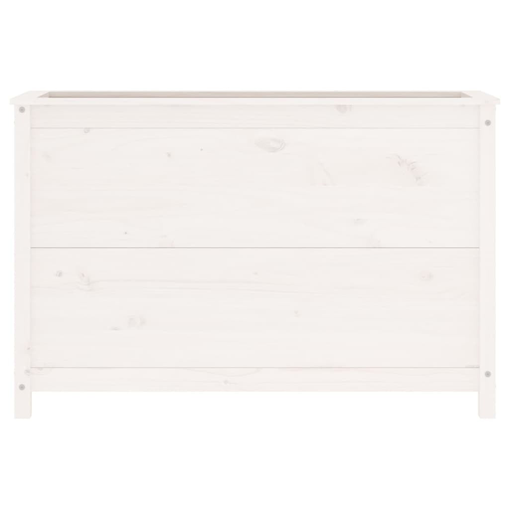 Garden Raised Bed White 119.5x40x78 cm Solid Wood Pine