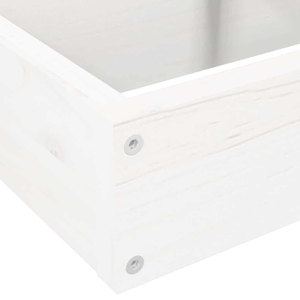 Garden Planter 4-Tier 80.5x79x36 cm White Solid Wood Pine