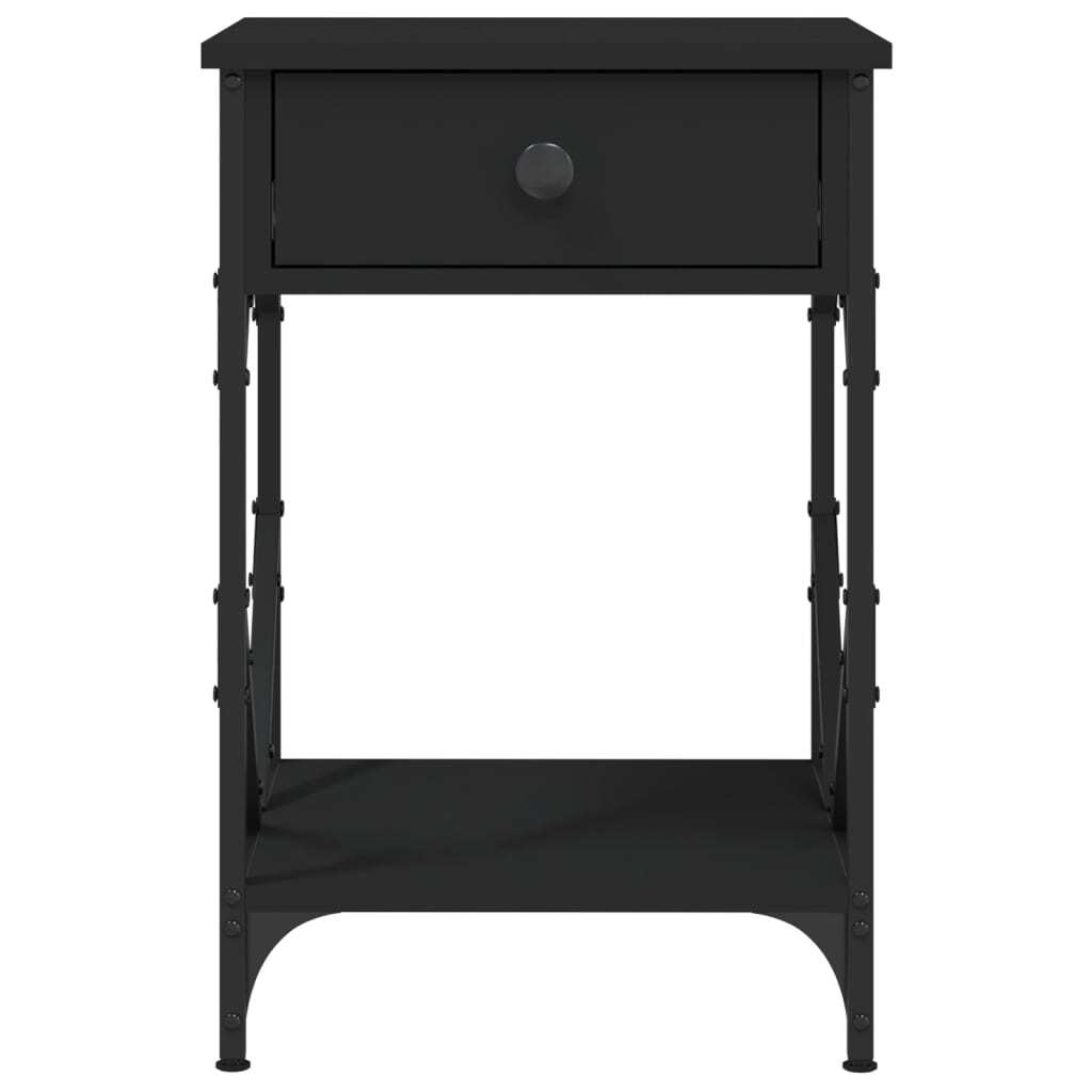 Bedside Cabinet Black 40x42x60 cm Engineered Wood