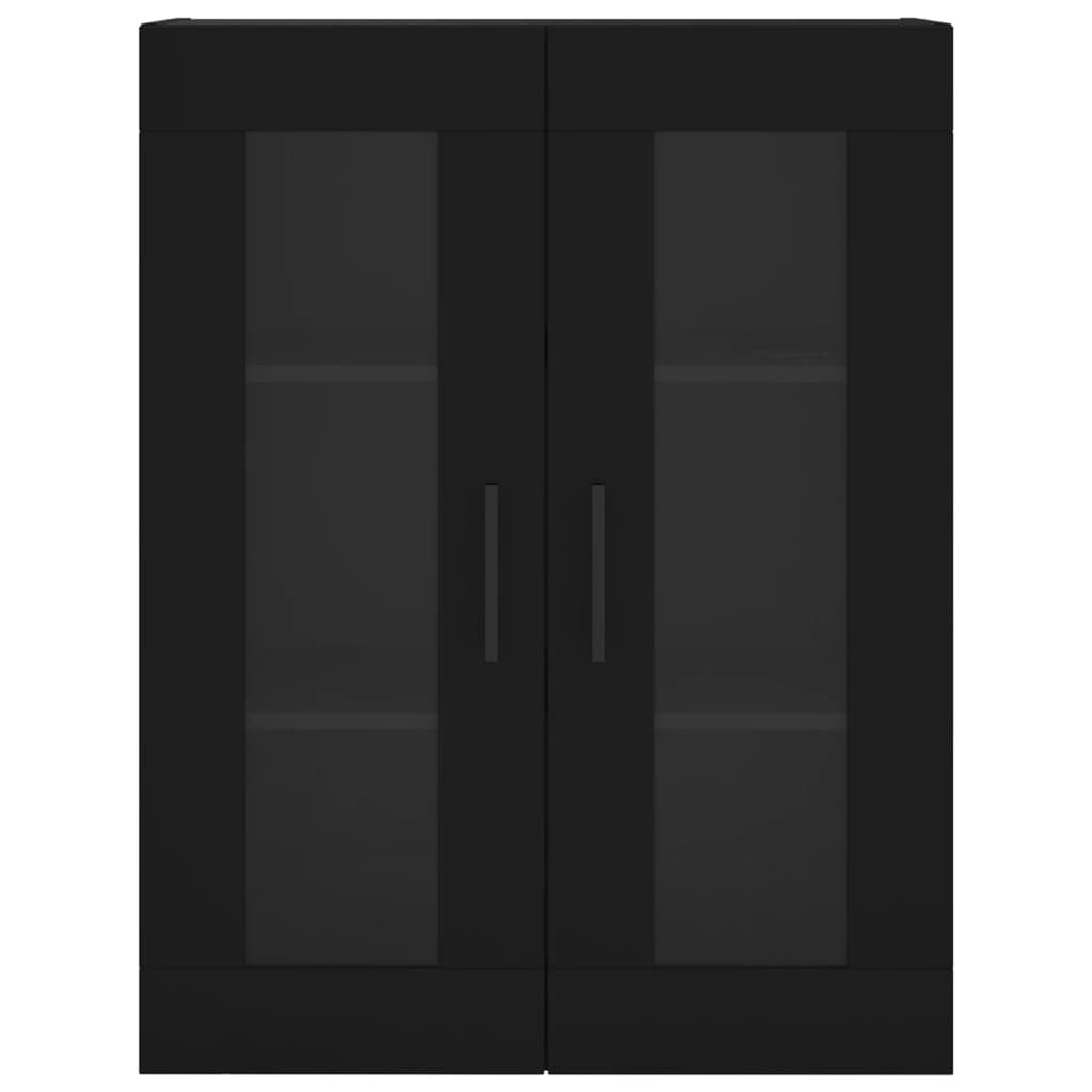 Wall Mounted Cabinet Black 69.5x34x90 cm