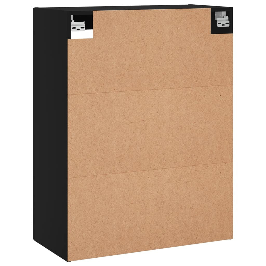 Wall Mounted Cabinet Black 69.5x34x90 cm