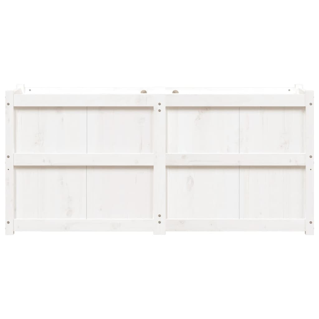 Garden Planter White 150x50x70 cm Solid Wood Pine