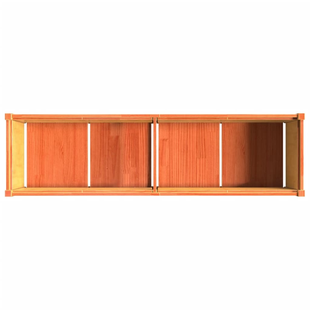 Garden Planter Wax Brown 180x50x50 cm Solid Wood Pine
