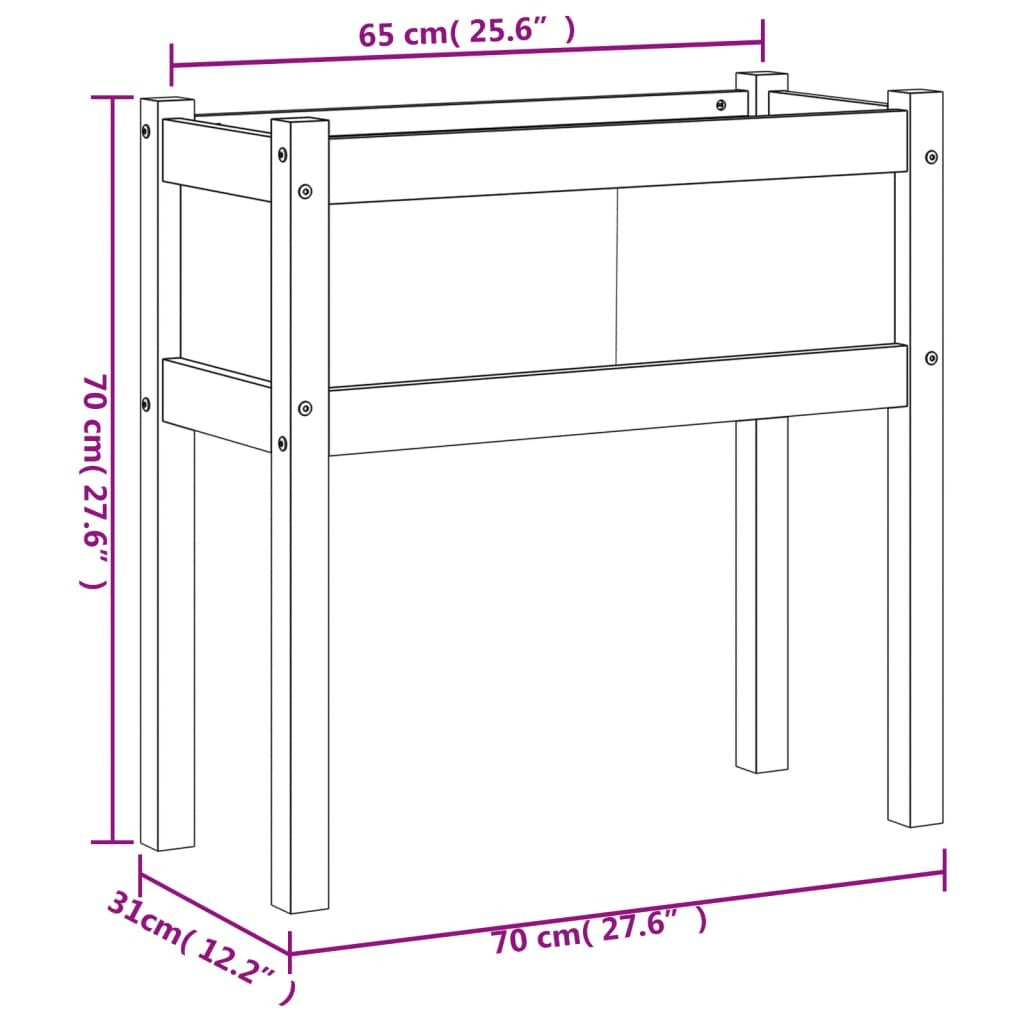Garden Planters 2 pcs with Legs Solid Wood Pine