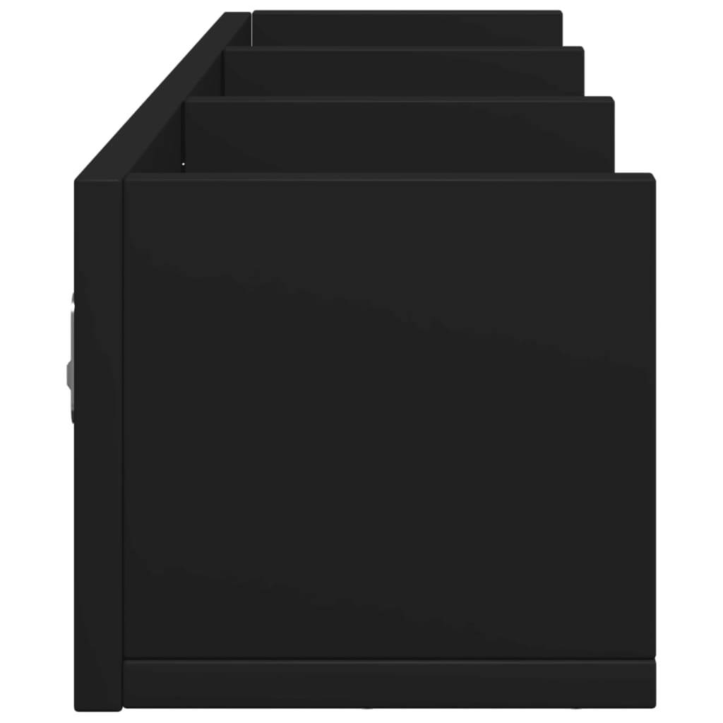Wall Cabinets 2 pcs Black 75x18x16.5 cm Engineered Wood
