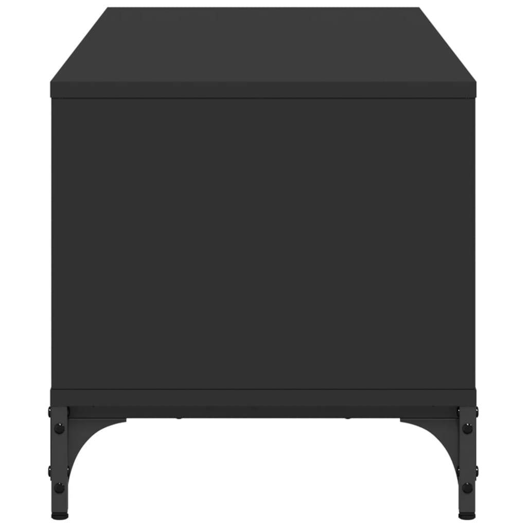 TV Cabinet Black 102x40x41 cm Engineered Wood and Powder-coated Steel