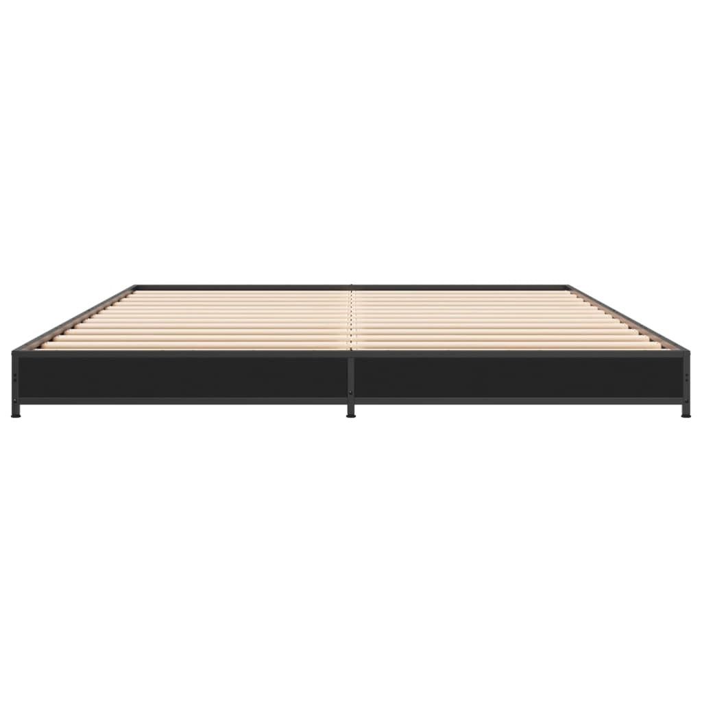 Bed Frame without Mattress Black 120x200 cm