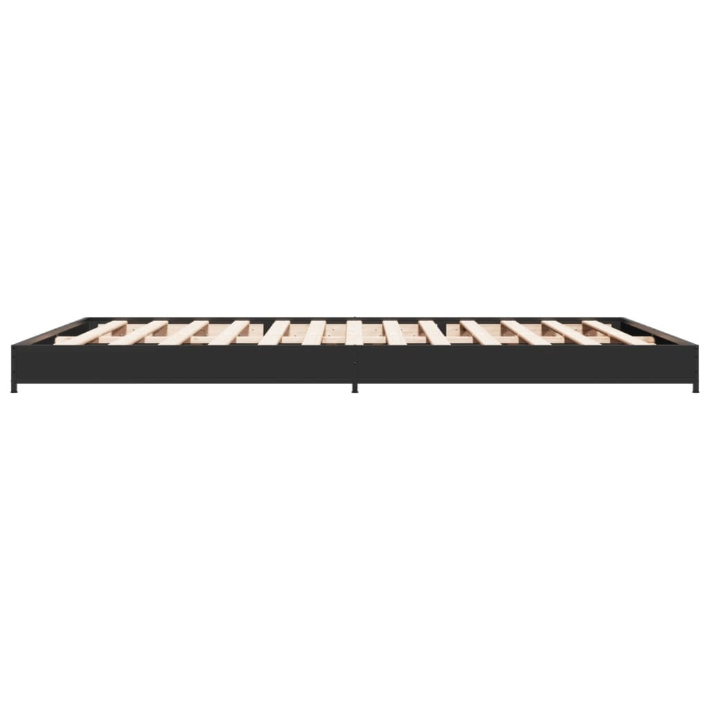 Bed Frame without Mattress Black 120x200 cm