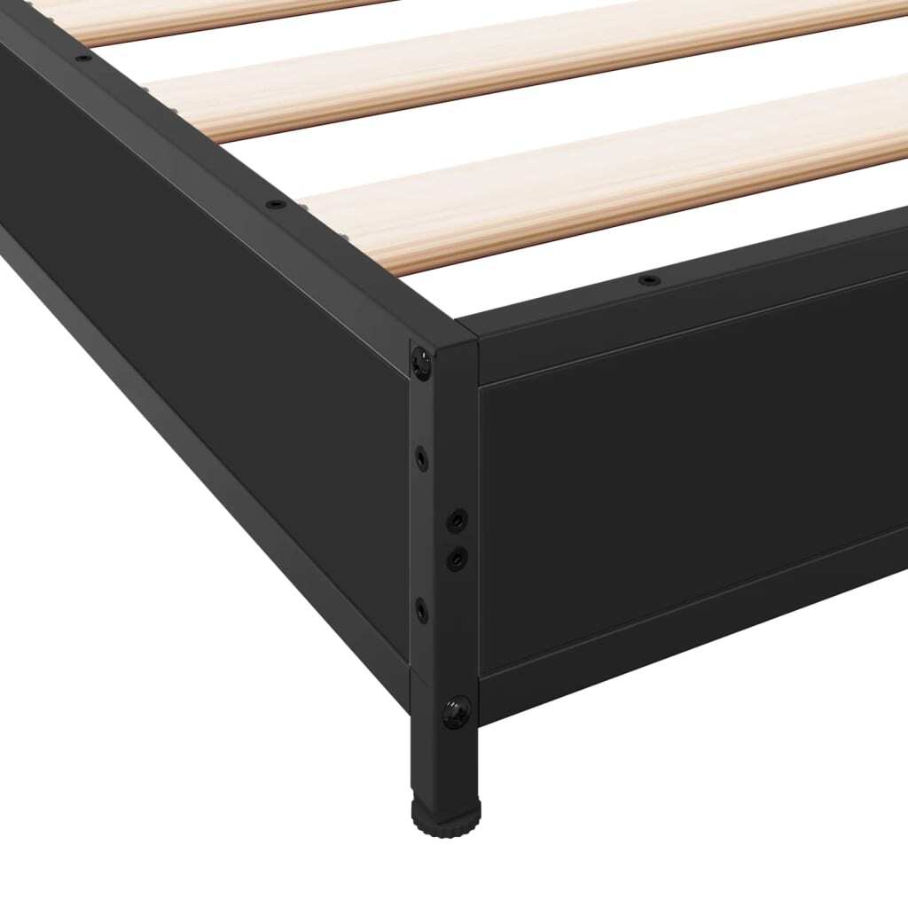 Bed Frame without Mattress Black 120x200 cm