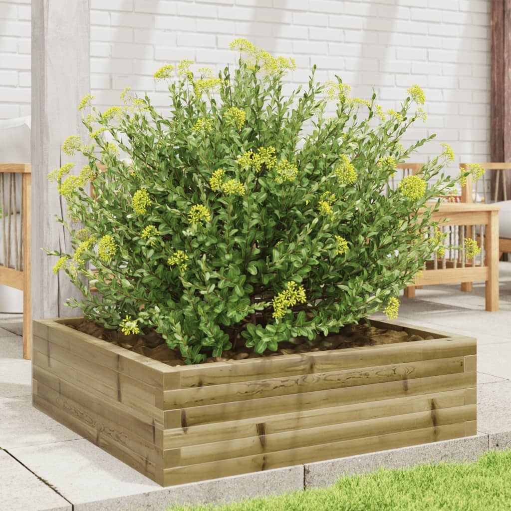 Garden Planter 80x80x23 cm Impregnated Wood Pine