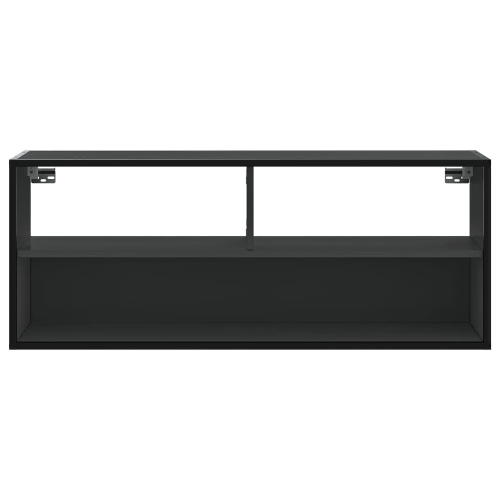TV Cabinet Black 100x31x39.5 cm Engineered Wood and Metal