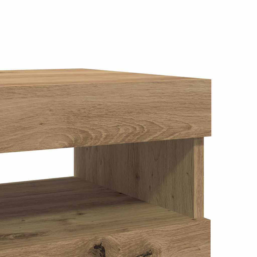 TV Cabinets with LED Lights 2 pcs Artisan Oak Engineered Wood