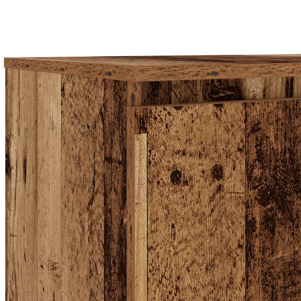 TV Cabinet with LED Lights Old Wood 140x40x36 cm Engineered Wood