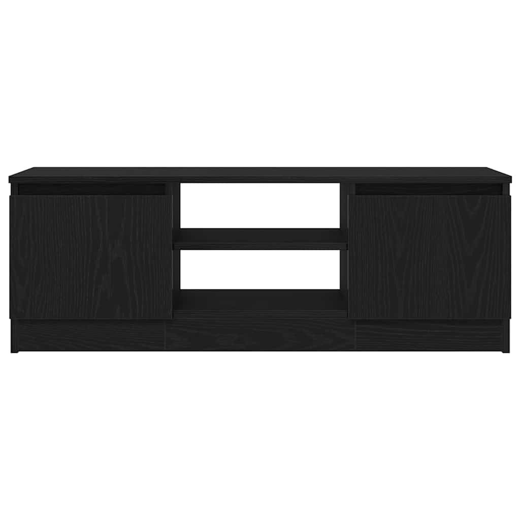 TV Cabinet Black Oak 102x30x36 cm Engineered Wood