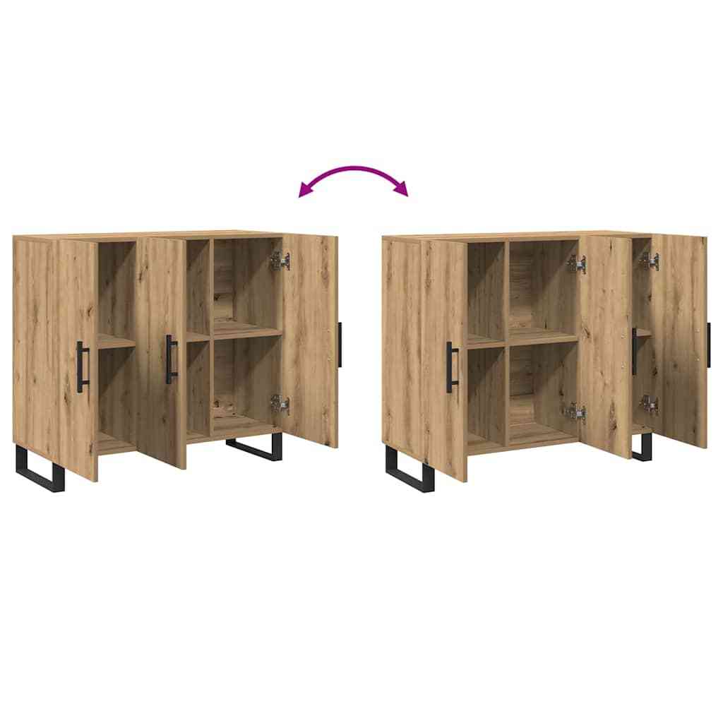 Sideboard Artisan oak 90 x 34 x 80 cm Engineered wood