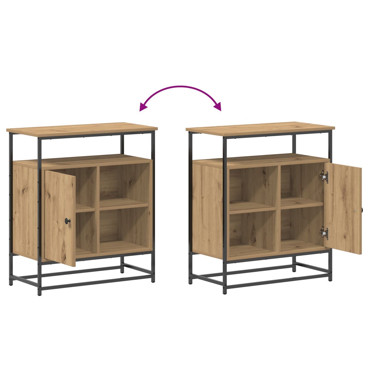 Sideboard Artisan oak 69 x 35 x 80 cm Engineered wood