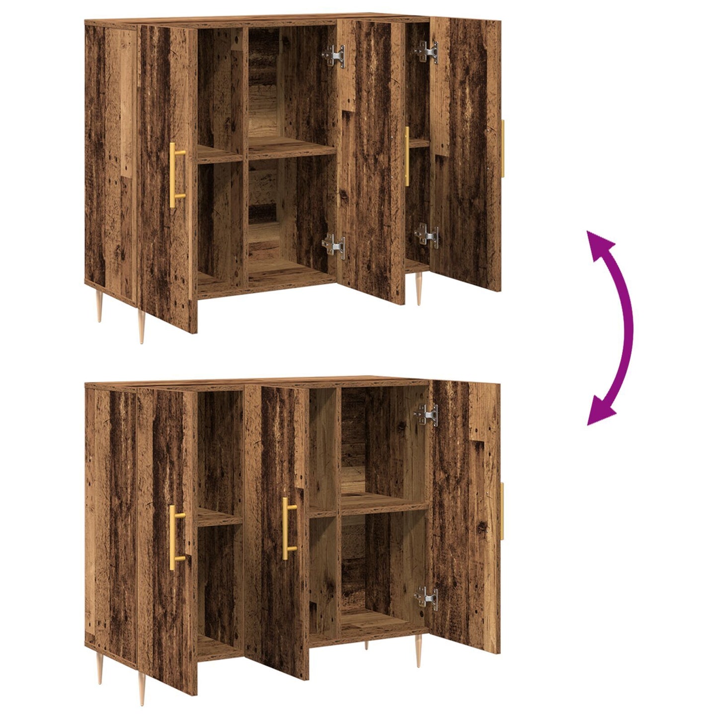 Sideboard Old wood 90 x 34 x 80 cm Engineered wood