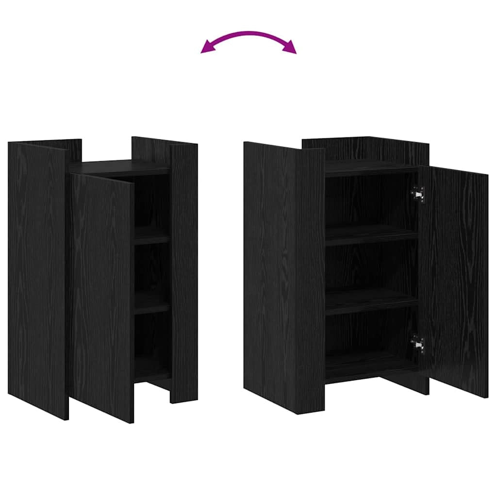 Sideboard Black Oak 45 x 35 x 75 cm Engineered wood