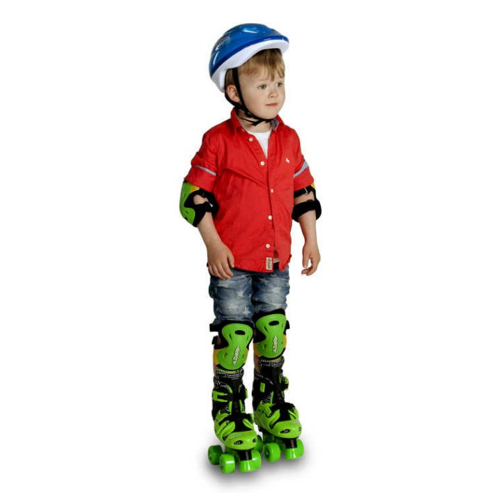 Elektra Hardshell Elbow and Knee Pad Green for Kids Boys Girls