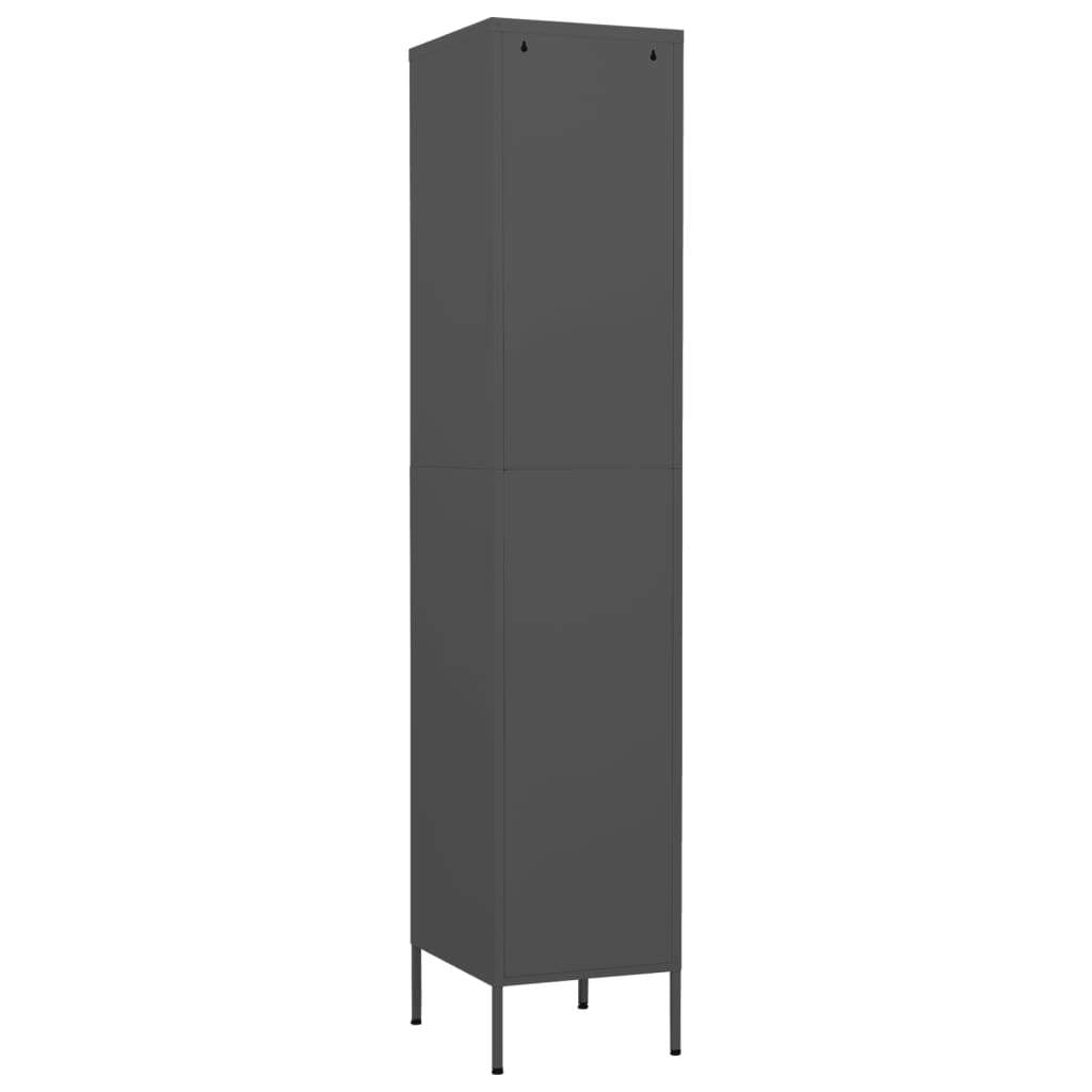 Locker Cabinet Anthracite 35x46x180 cm Steel