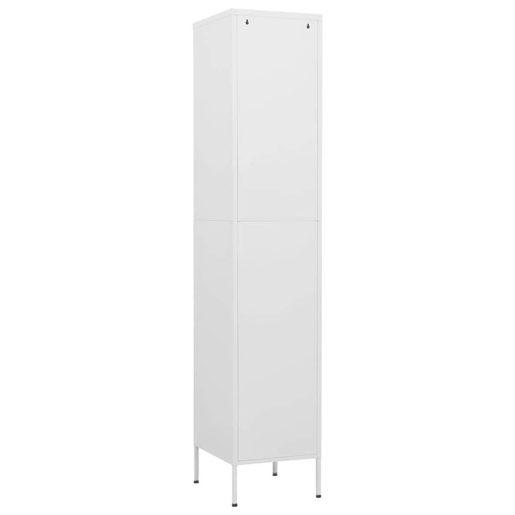 Locker Cabinet White 35x46x180 cm Steel