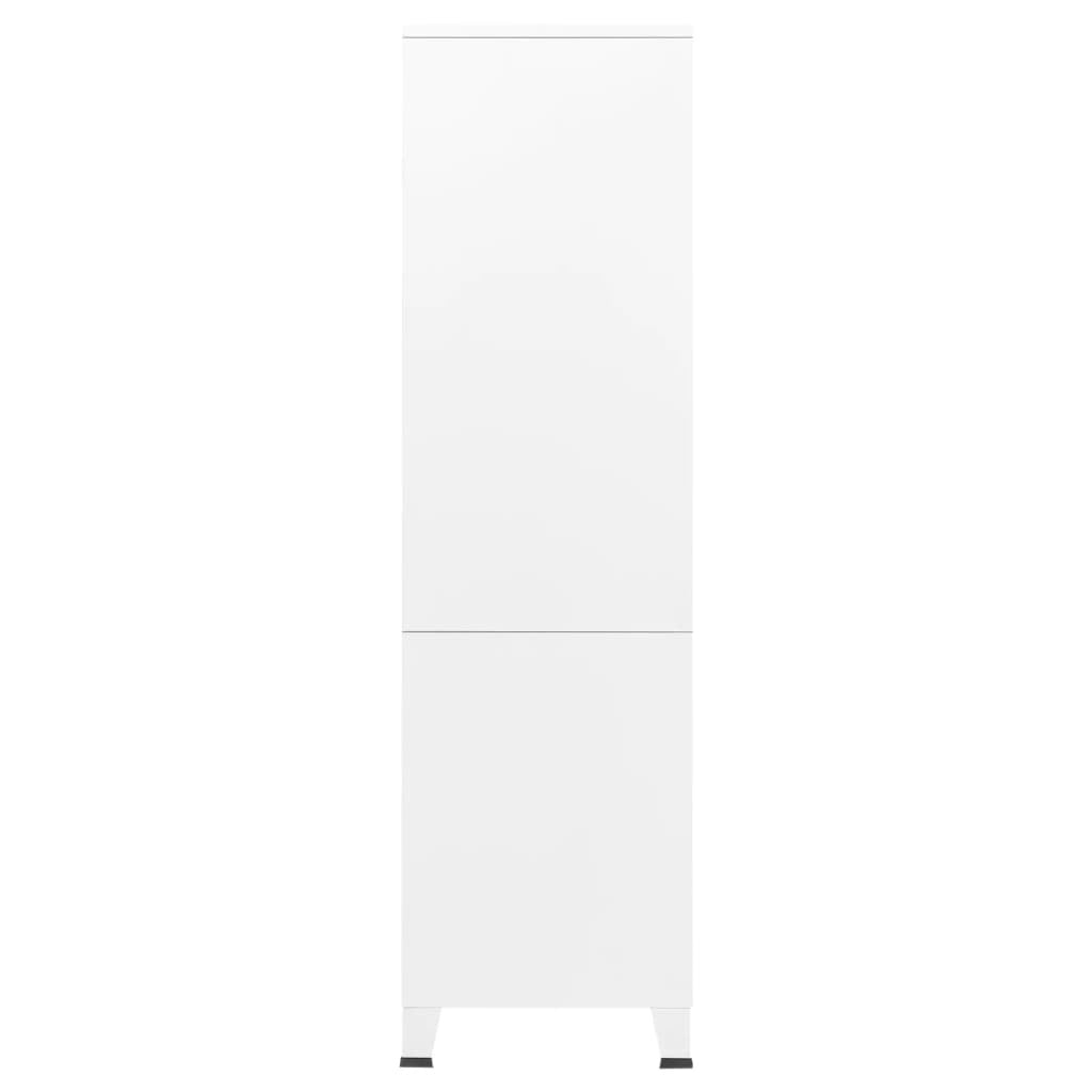 Industrial Wardrobe White 90x50x180 cm Metal
