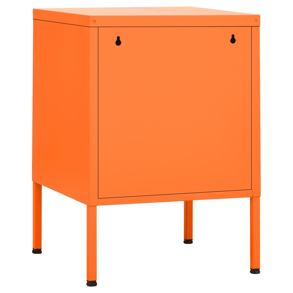 Nightstands 2 pcs Orange 35x35x51 cm Steel