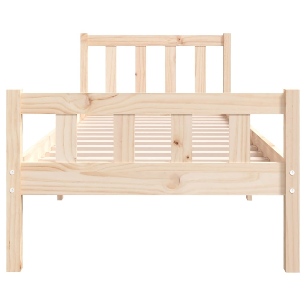 Bed Frame Solid Wood 90x190 cm Single