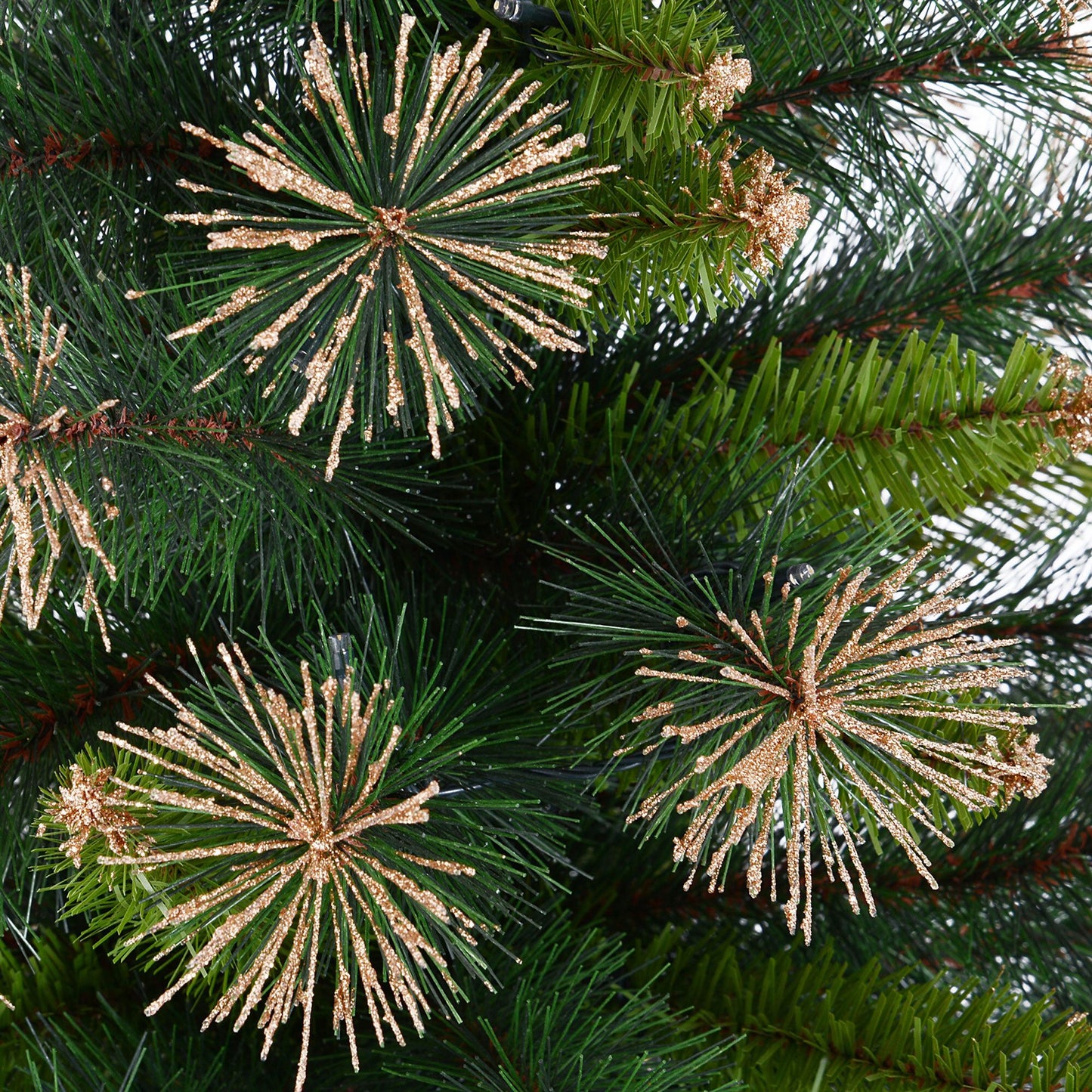 1.5m 5ft Pre-Lit Christmas Tree Artificial Spruce Warm White LED Metal Stand