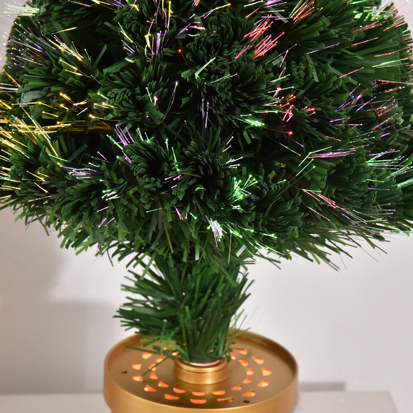 2FT Prelit Artificial Christmas Tree Fiber LED Table Deco Multi-Color Green