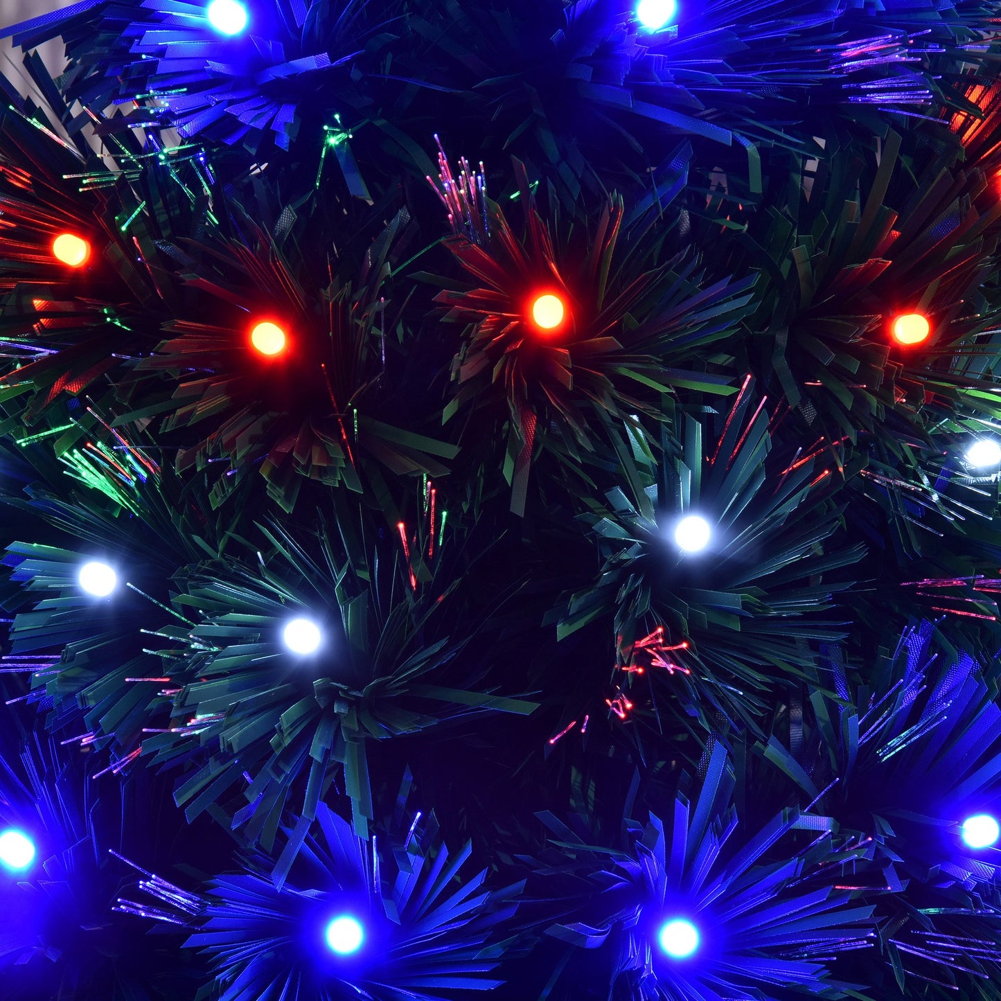 3ft Prelit Artificial Christmas Tree with Multi-Coloured Fiber Optic LED Green