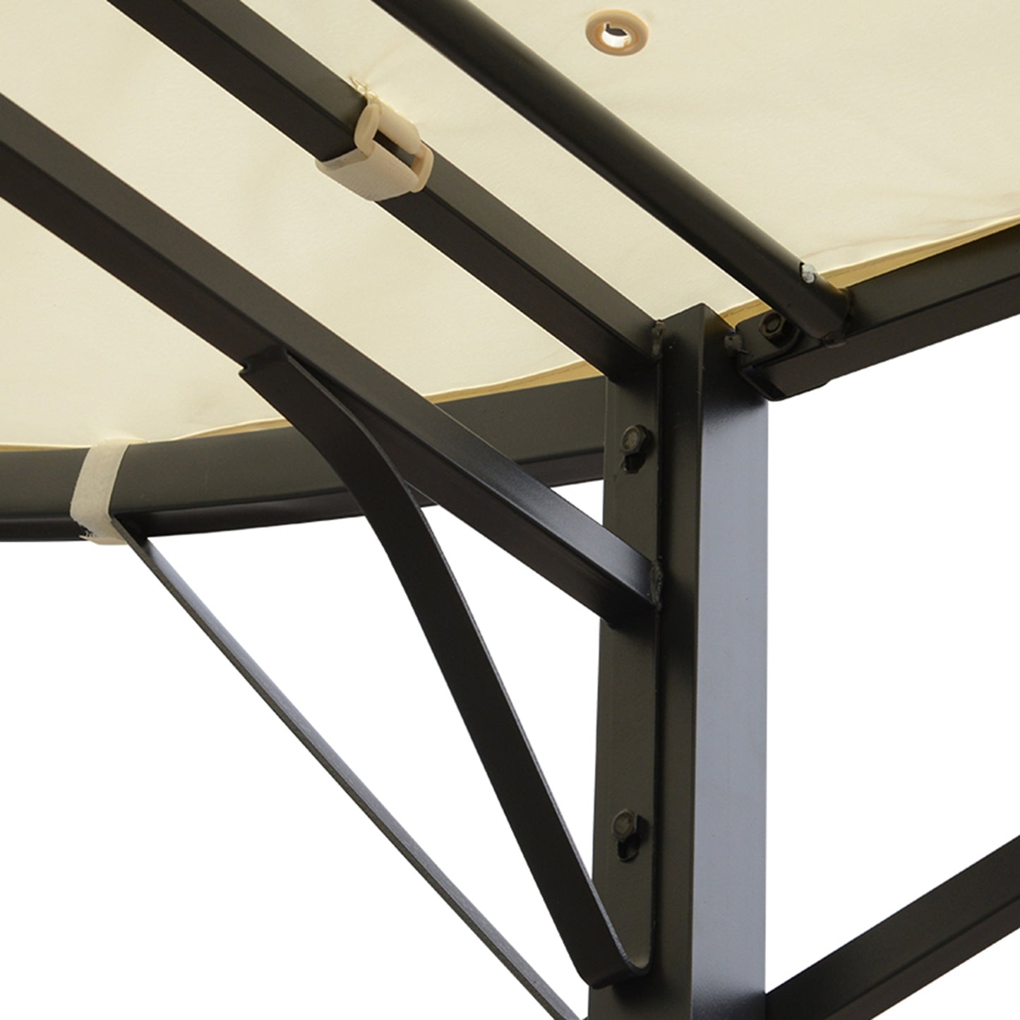 Wall Mounted Garden Gazebo Awning, 300L x 250W x 200-250Hcm