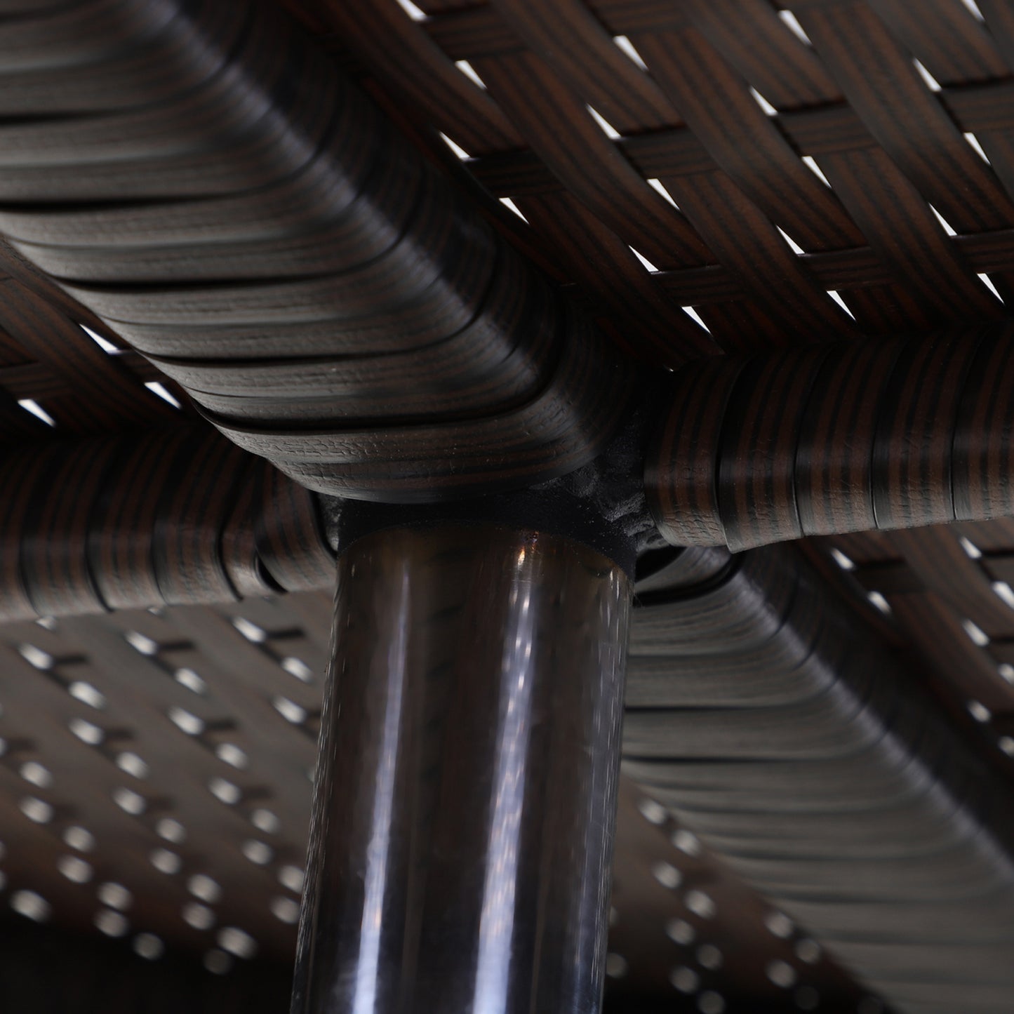 Rattan Ice Bucket Cooler Table Beer Patio Party Activity Bar W/Table-Brown