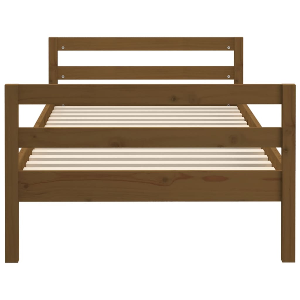 Bed Frame Honey Brown 90x200 cm Solid Wood Pine